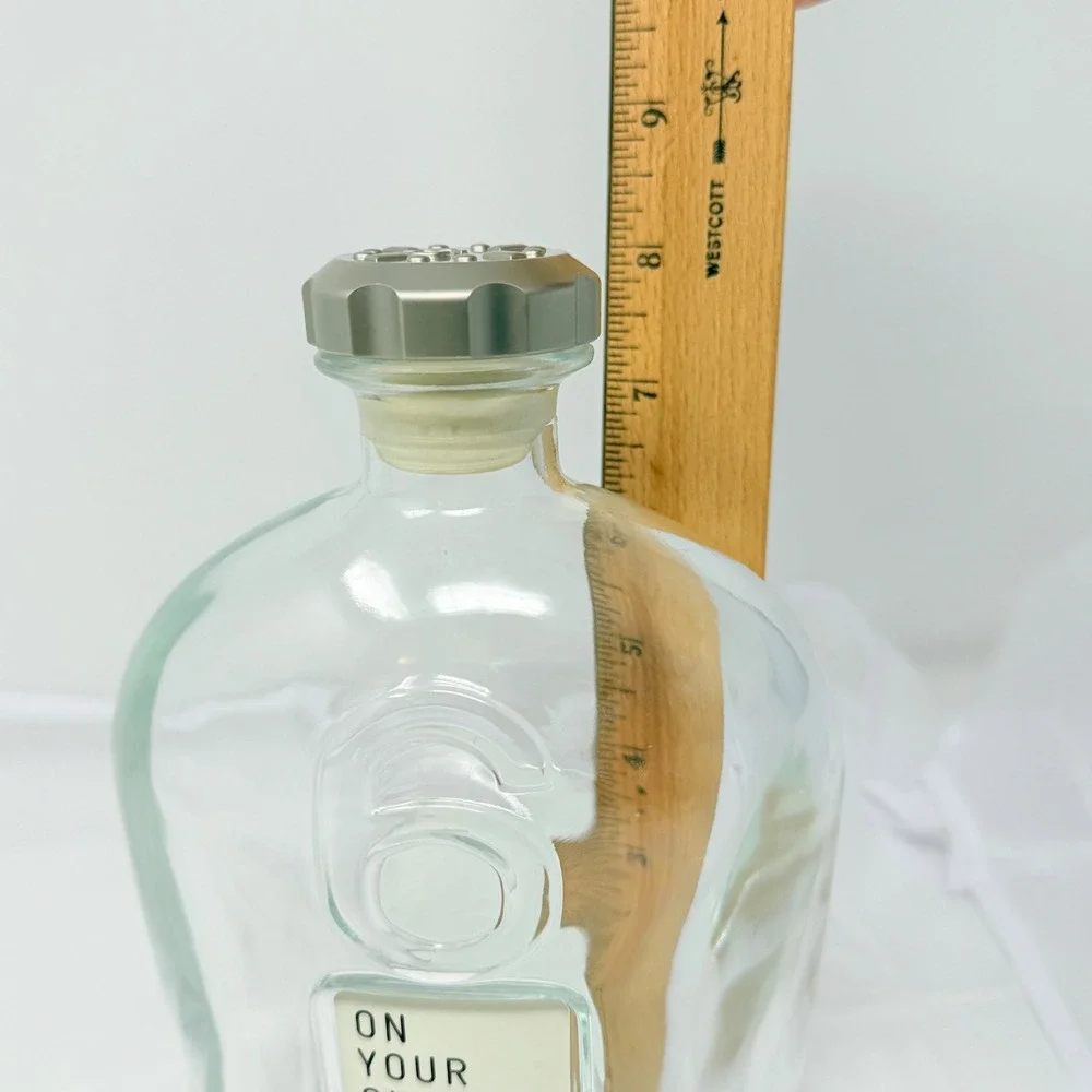 On Your Six‎ Bourbon Whiskey Empty Glass Bottle Unique Shape Collectible *empty*